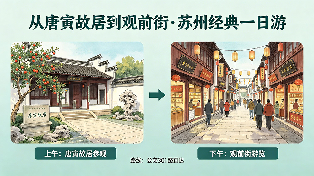 漫步姑苏：从唐寅故居到观前街，苏州经典一日游