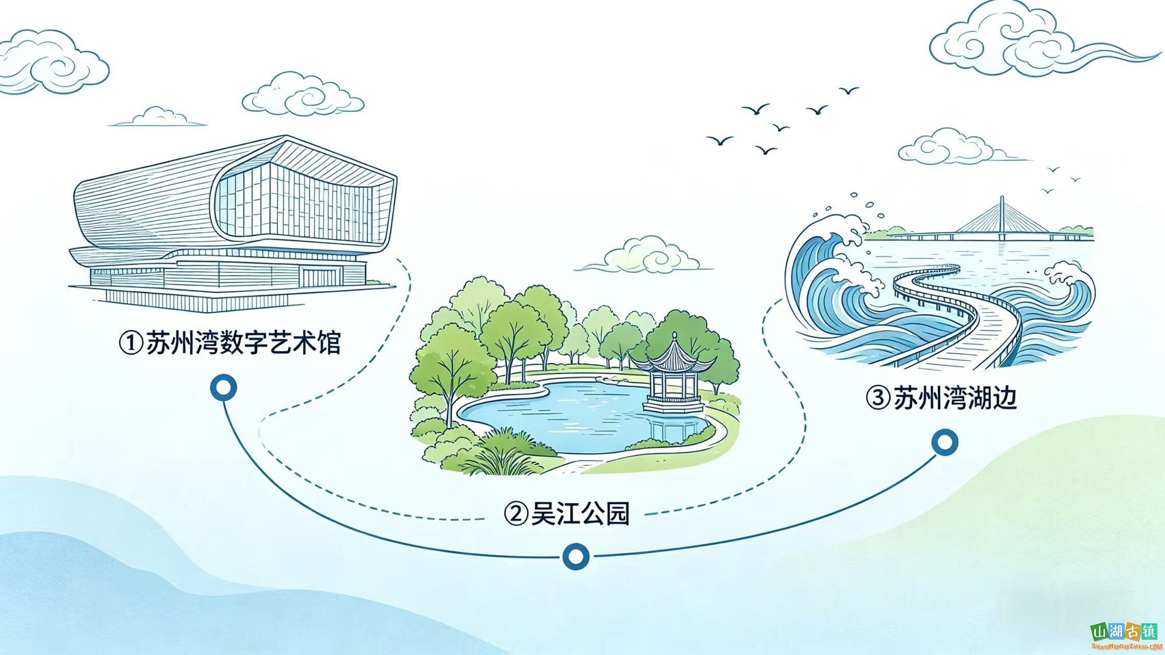 苏州湾亲子数字艺术・亲子玩乐・湖景漫步休闲一日游（4个途径点）